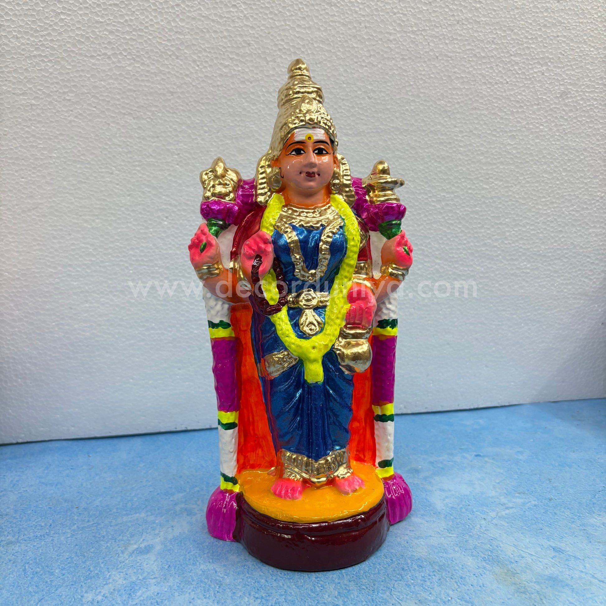 Handmade Visalakshi Golu Doll in colorful traditional attire for Navaratri display – South Indian bommai decor