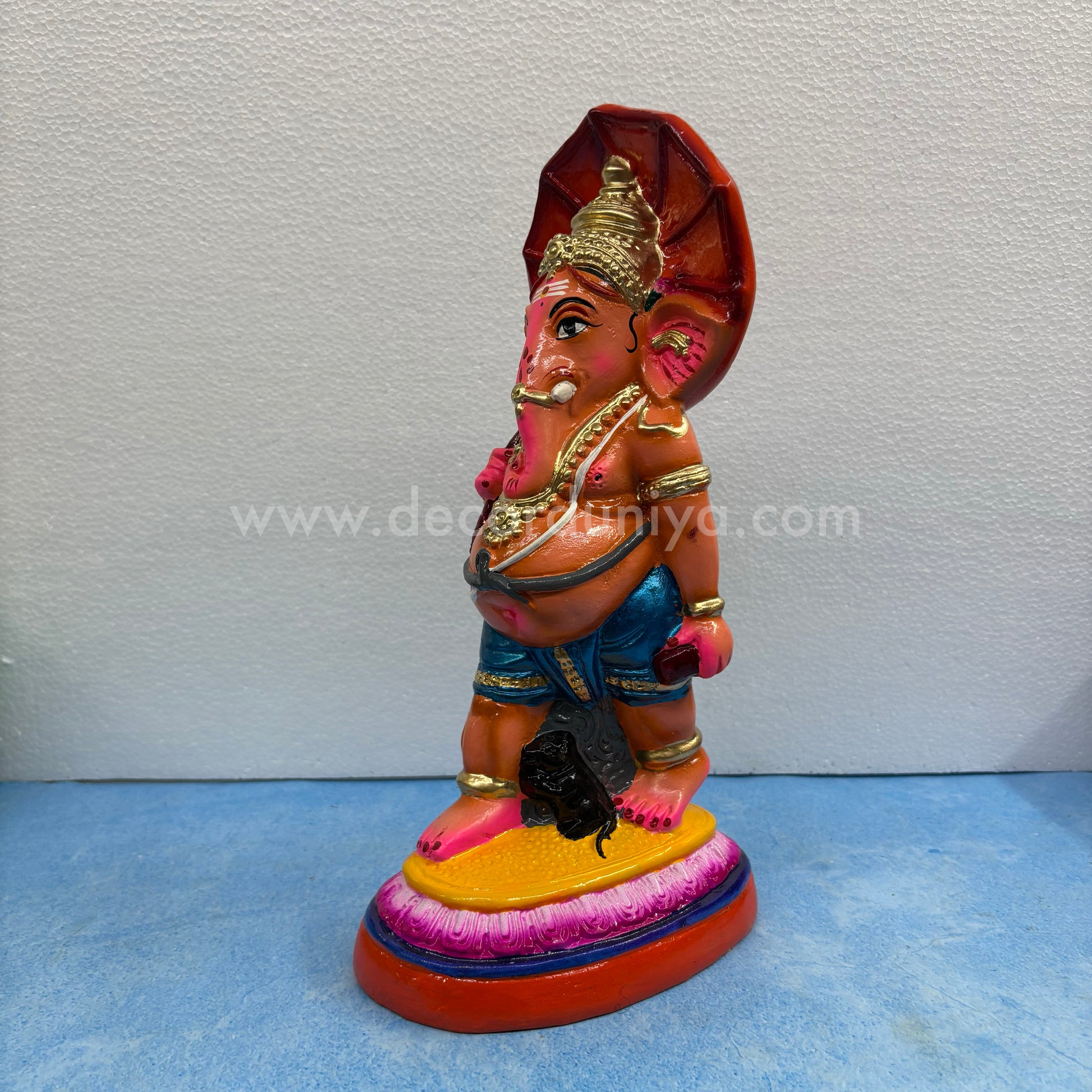 Handmade Umbrella Ganesha Golu Doll – Clay idol of Lord Ganesha under umbrella for Navaratri display