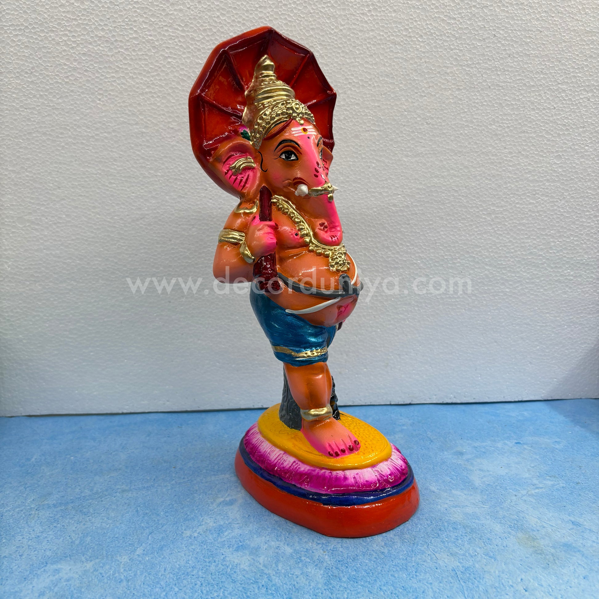 Handmade Umbrella Ganesha Golu Doll – Clay idol of Lord Ganesha under umbrella for Navaratri display