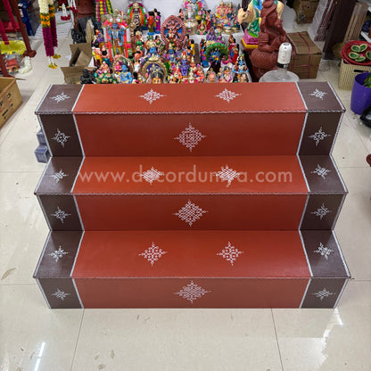 Dismantable 3 step Golu Padi | 48 inches Width - DGP26