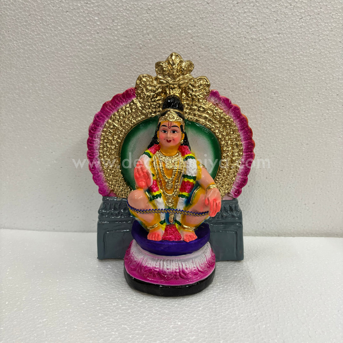 Lord Ayyappan Clay Golu Doll | Manikandan Navaratri Golu Bommai & Pooja Décor – TKS38