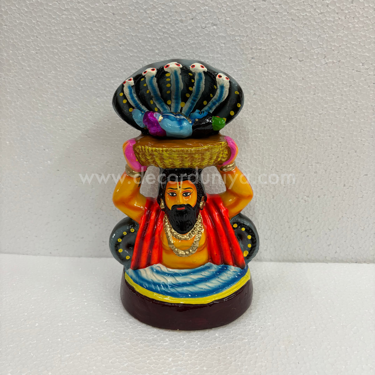 Vasudevar with Baby Krishna Clay Golu Doll Set | Navaratri Golu Bommai & Pooja Décor – TKS26