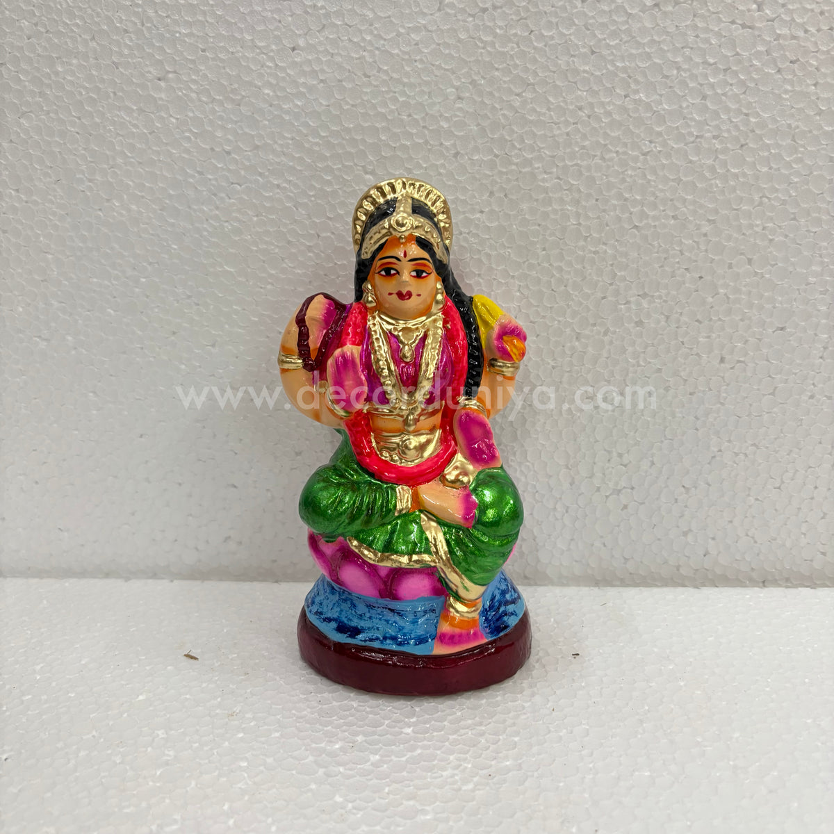 Goddess Balambigai Amman Clay Golu Doll | Navaratri Golu Bommai & Pooja Décor – TKS35