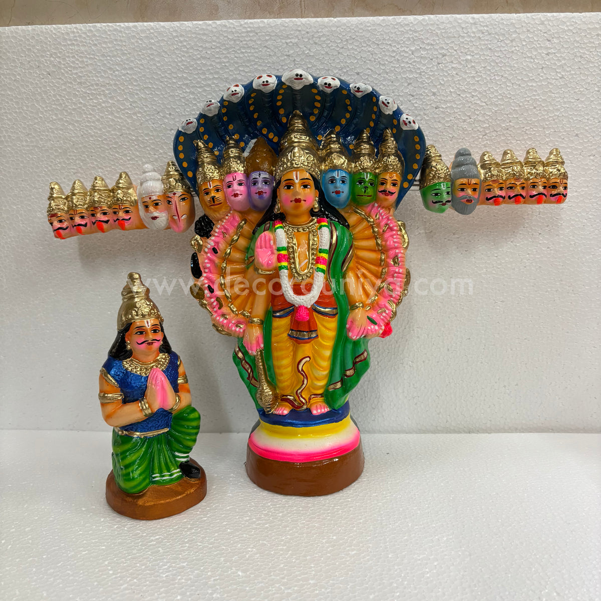 Lord Krishna Vishwaroopam Clay Golu Doll | Bhagavad Gita Divine Form | Navaratri Golu Bommai – TKS23