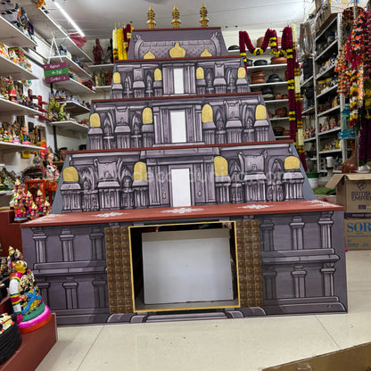 Dismantable 5 step Golu Padi | Temple Gopuram Golu Padi | 48 inches Width - DGP27
