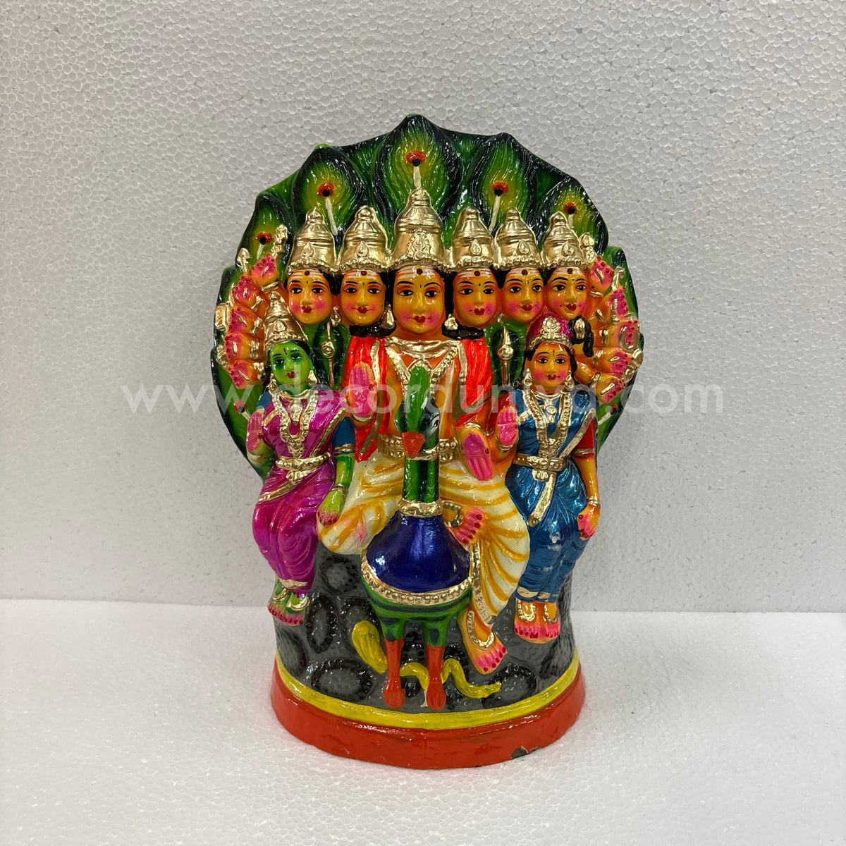 Lord Murugar on Peacock Clay Golu Doll | Mayil Murugan | Navaratri Golu Bommai & Pooja Décor – TKS30