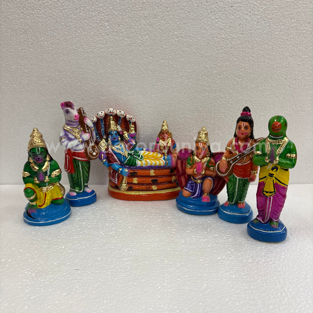 Vaikuntam Perumal Clay Golu Doll Set | Lord Vishnu  | Navaratri Kolu Bommai – TKS16