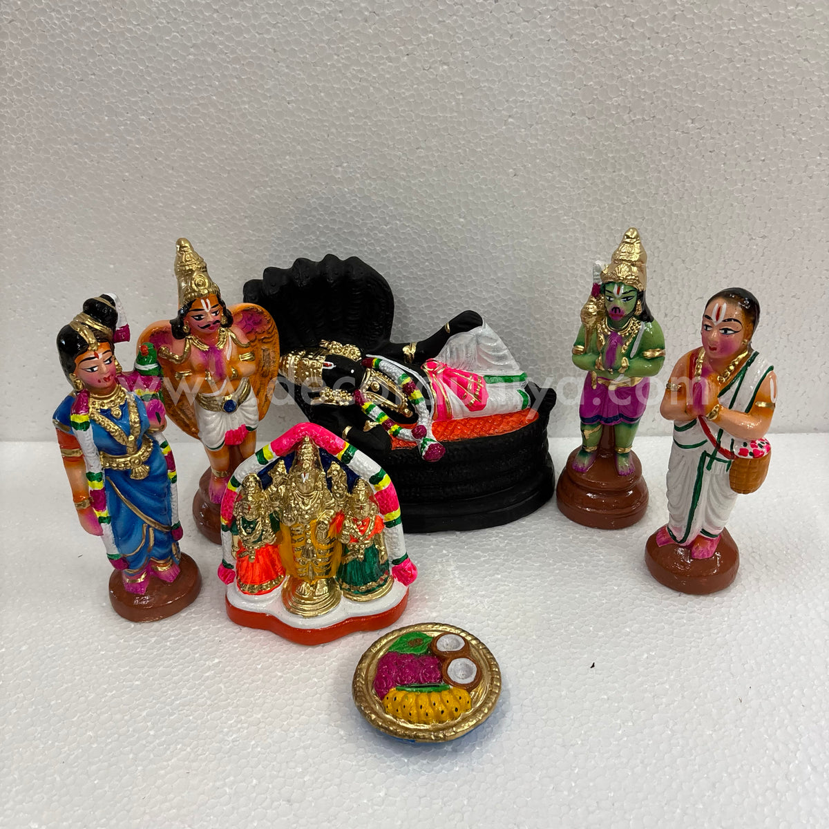 Srirangam Ranganathar Clay Golu Doll Set | Lord Vishnu | Navaratri Golu Bommai – TKS17