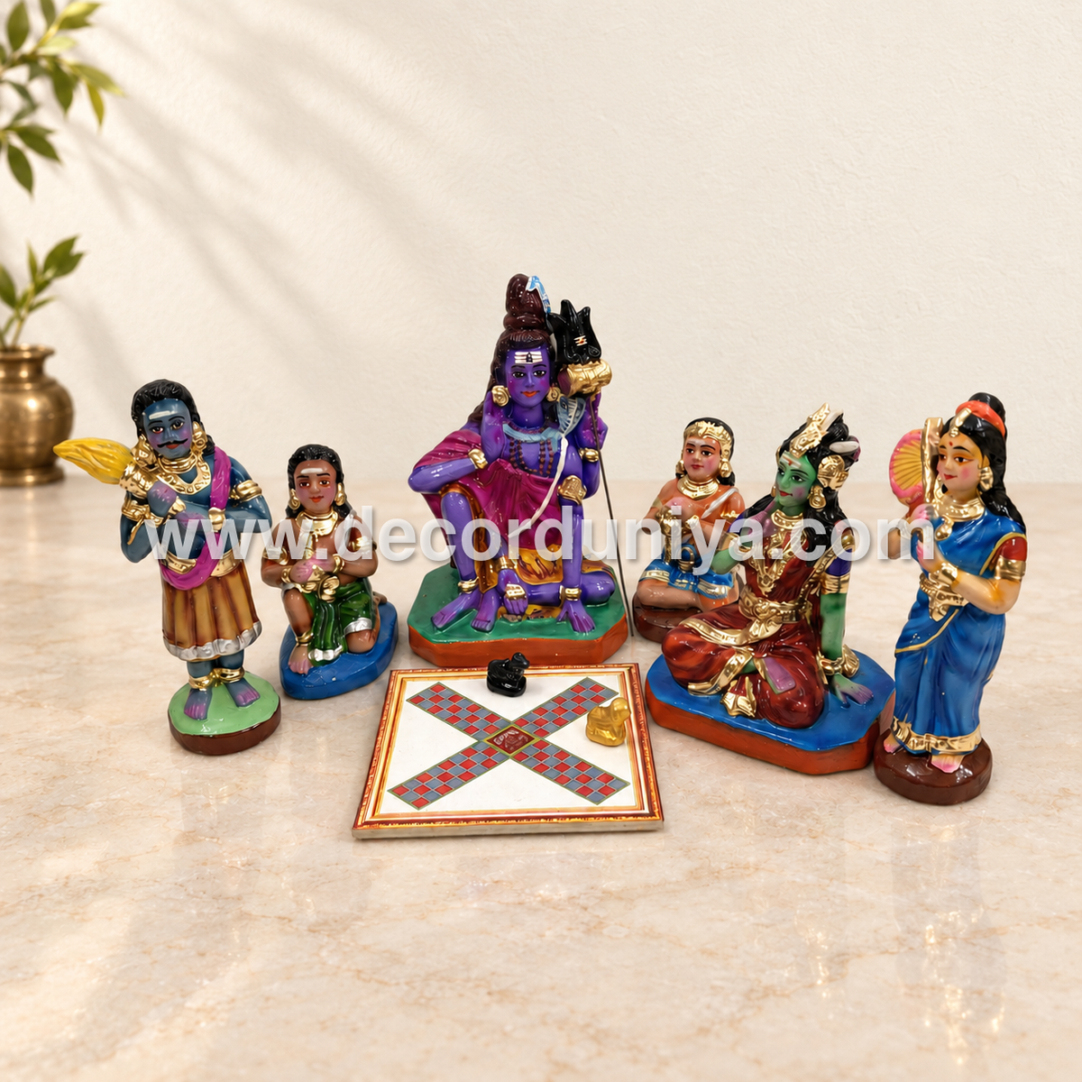 Sivan Sathurangam Golu Doll Set | Lord Shiva Chess Theme | Decor Duniya Navaratri Golu Bommai – TK134