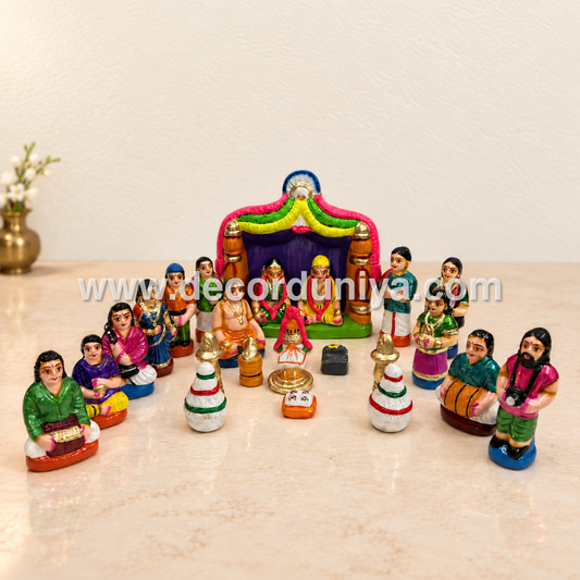 Traditional Kalyanam Wedding Set Golu Dolls | Decor Duniya Navaratri Golu Bommai – TK127