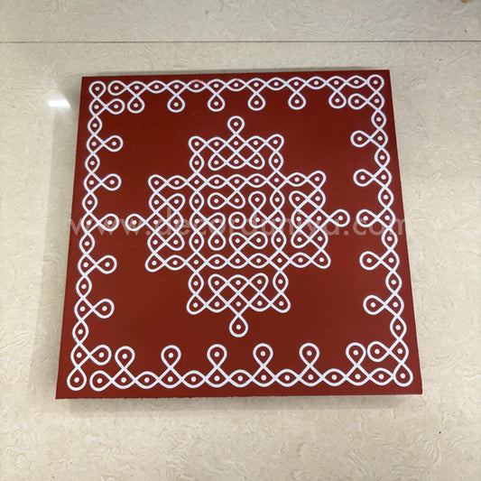 Wooden Pulli Kolam, Kambi Kolam Manai - K12PK01
