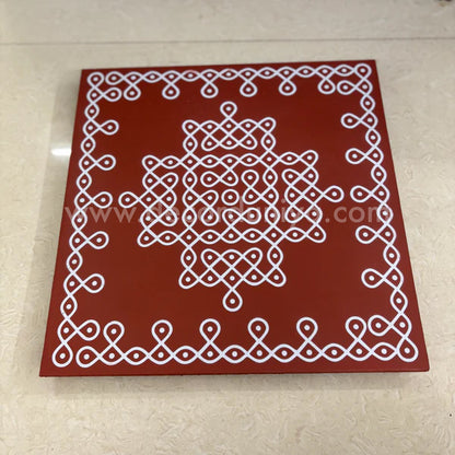 Wooden Pulli Kolam, Kambi Kolam Manai - K12PK01