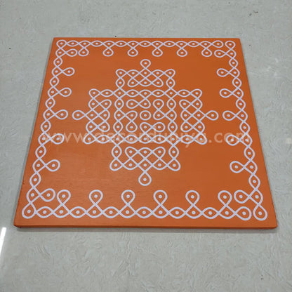 Wooden Pulli Kolam, Kambi Kolam Manai - K12PK02