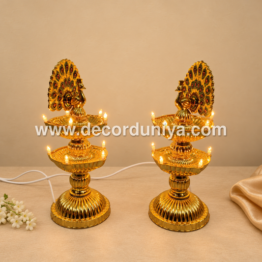 Electric Kuthu Vilakku | LED Light | Vilakku | Pair (2 pcs) - KAR03