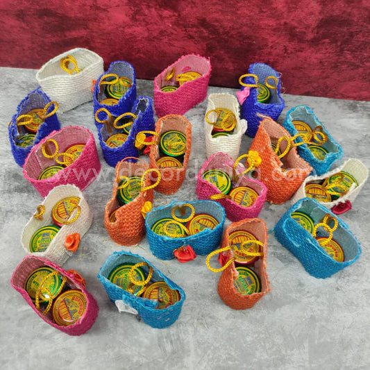Manjal KumKum Box with Small Bag - Set of 20 Nos Pack - KMH2