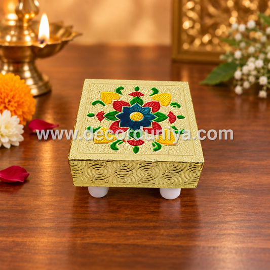 Wooden Meenakari Manai - KMM2