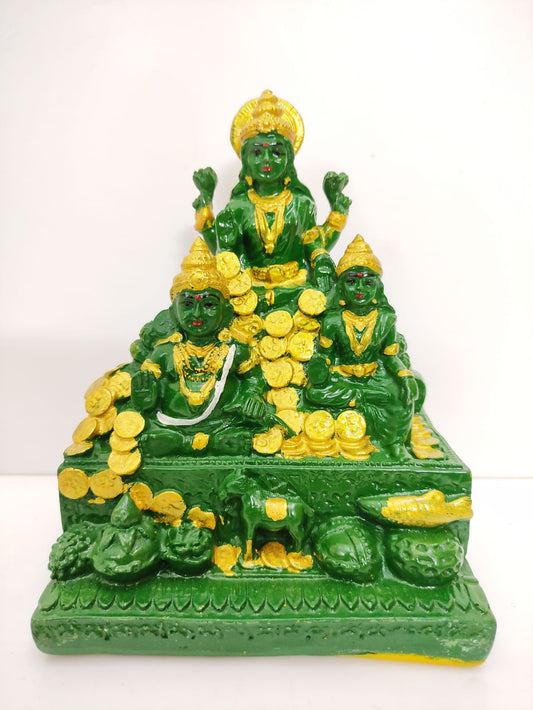 Kubera Lakshmi Statue - Green - LG02
