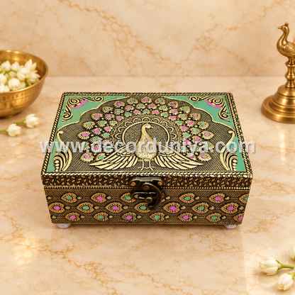 Meenkari Wooden Jewel Box - MN132