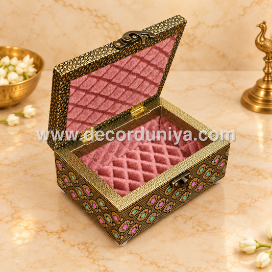 Meenkari Wooden Jewel Box - MN132