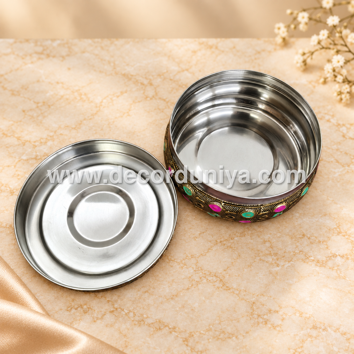 Meenakari Poori Box - MN134