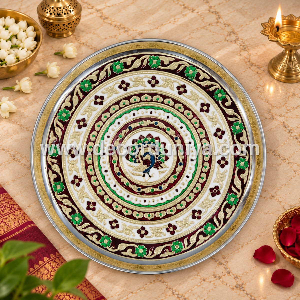 Meenakari Plate 12” - MP5