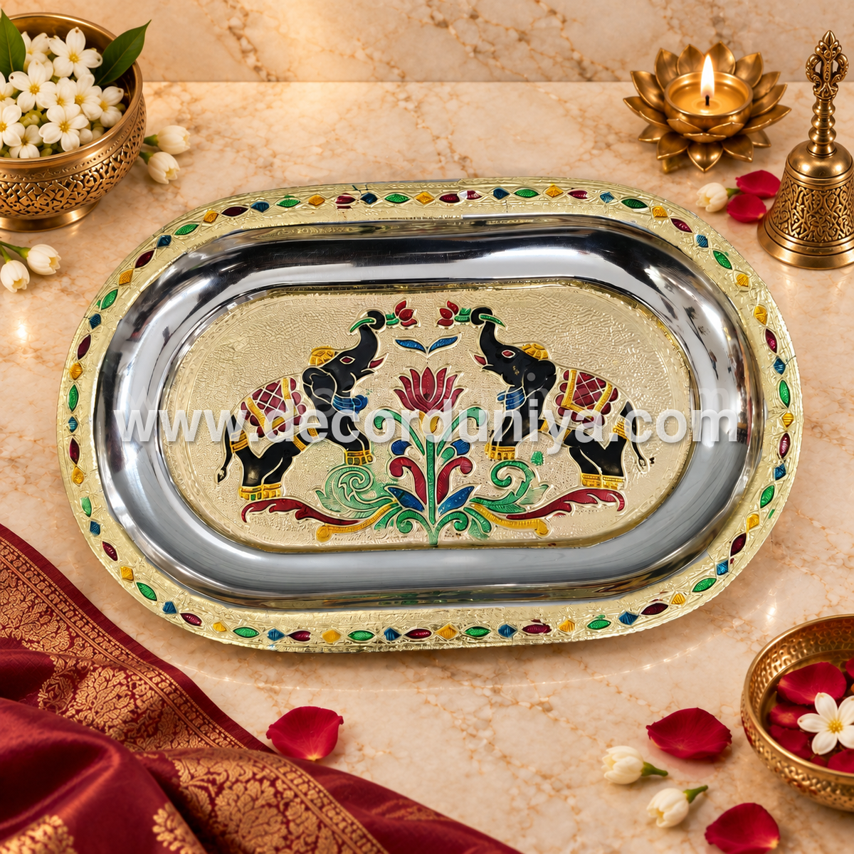 Meenakari Tray 10.5” - MT1