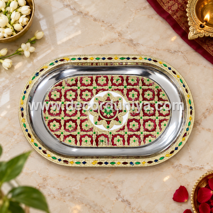Meenakari Tray 11.5 “- MT2