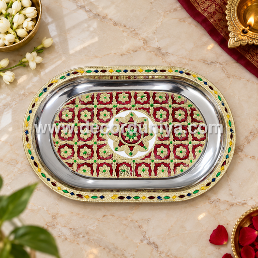 Meenakari Tray 11.5 “- MT2