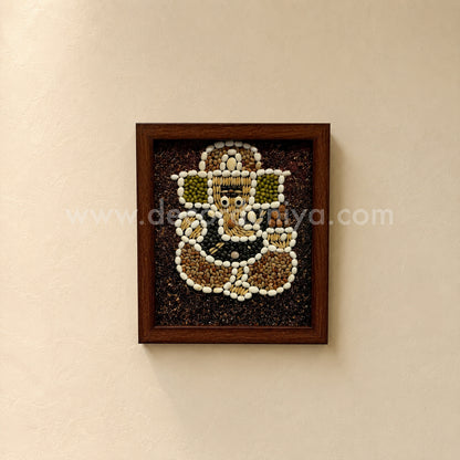 Navadhanya Ganesha Wall Frame | Sacred Nine-Grain Ganesh for Home Décor – NG1