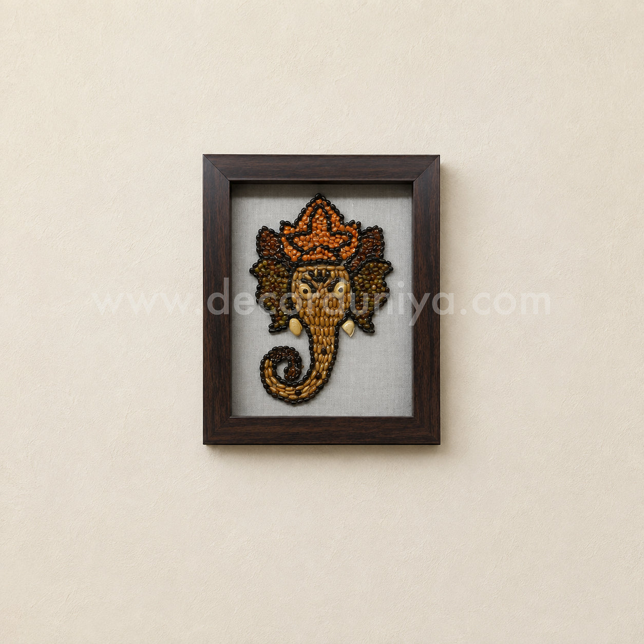 Navadhanya Ganesha Wall Frame | Sacred Nine-Grain Ganesh for Home Décor – NG11