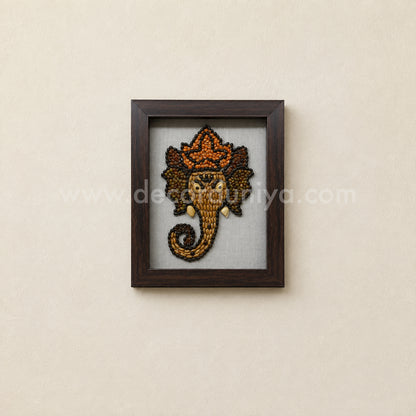 Navadhanya Ganesha Wall Frame | Sacred Nine-Grain Ganesh for Home Décor – NG11
