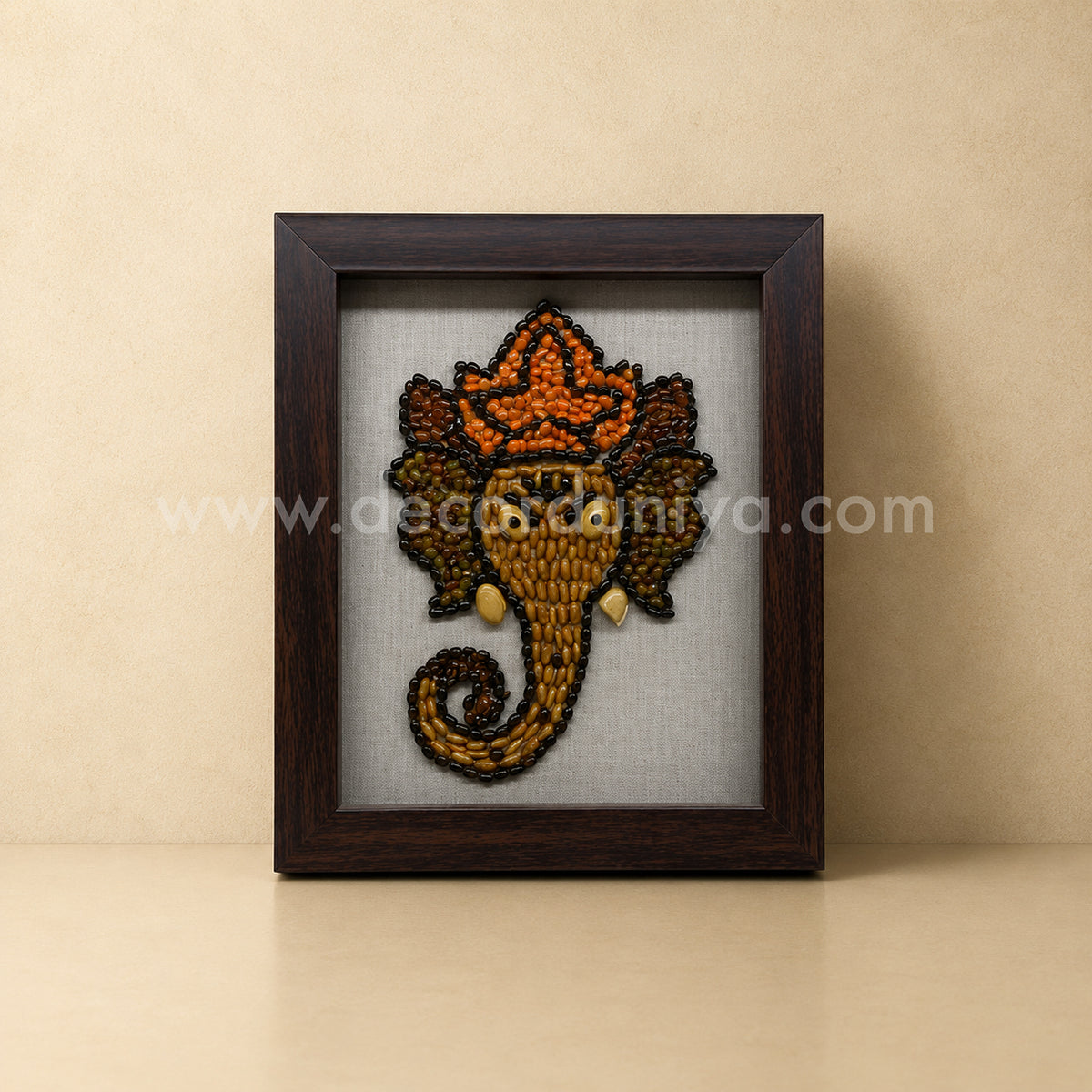 Navadhanya Ganesha Wall Frame | Sacred Nine-Grain Ganesh for Home Décor – NG11