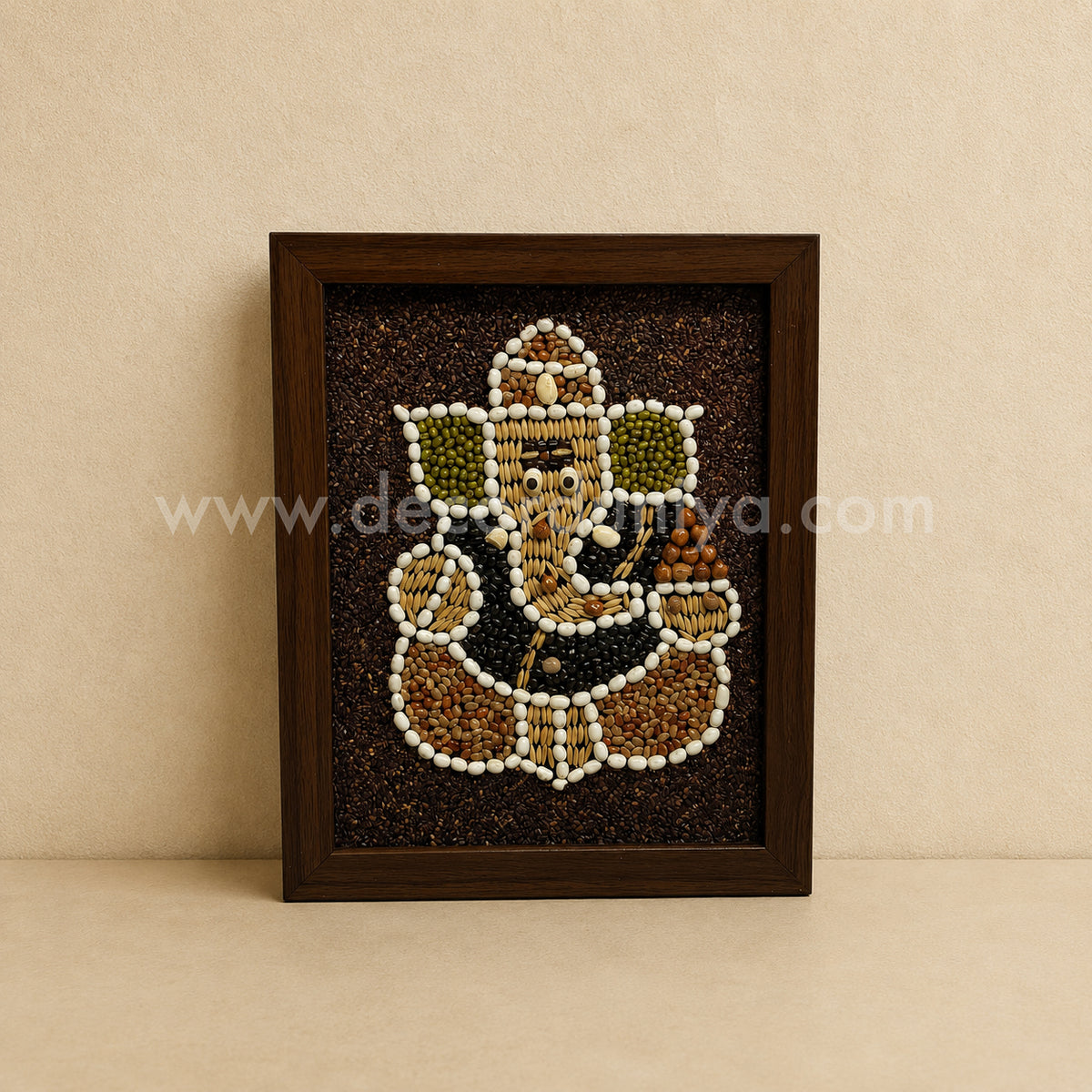 Navadhanya Ganesha Wall Frame | Sacred Nine-Grain Ganesh for Home Décor – NG2