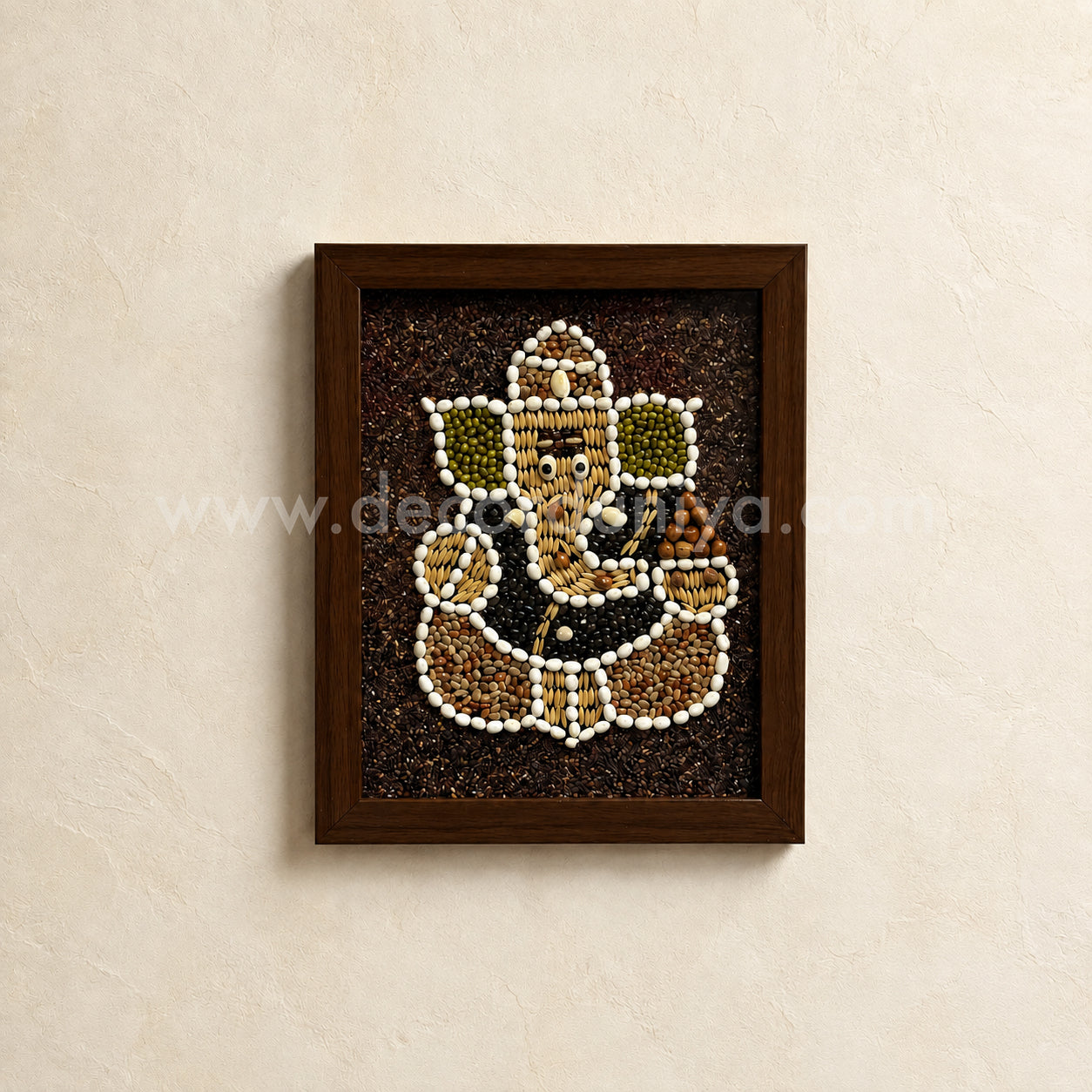 Navadhanya Ganesha Wall Frame | Sacred Nine-Grain Ganesh for Home Décor – NG2