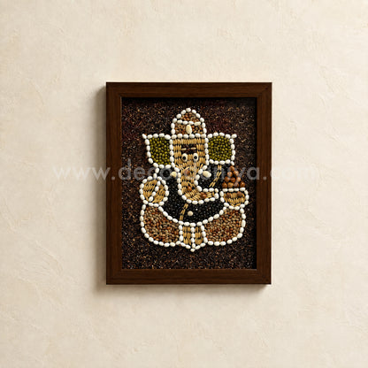 Navadhanya Ganesha Wall Frame | Sacred Nine-Grain Ganesh for Home Décor – NG2