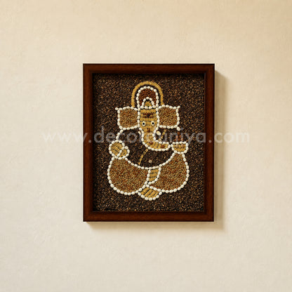 Navadhanya Ganesha Wall Frame | Sacred Nine-Grain Ganesh for Home Décor – NG3