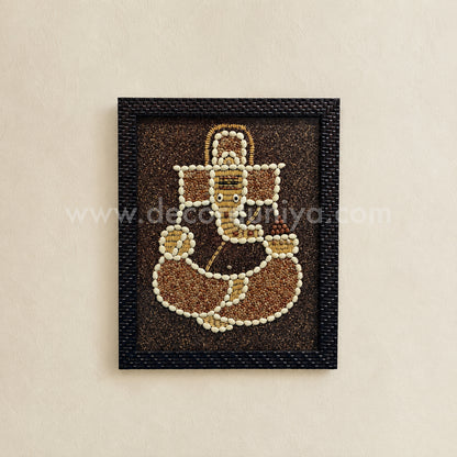 Navadhanya Ganesha Wall Frame | Sacred Nine-Grain Ganesh for Home Décor – NG4