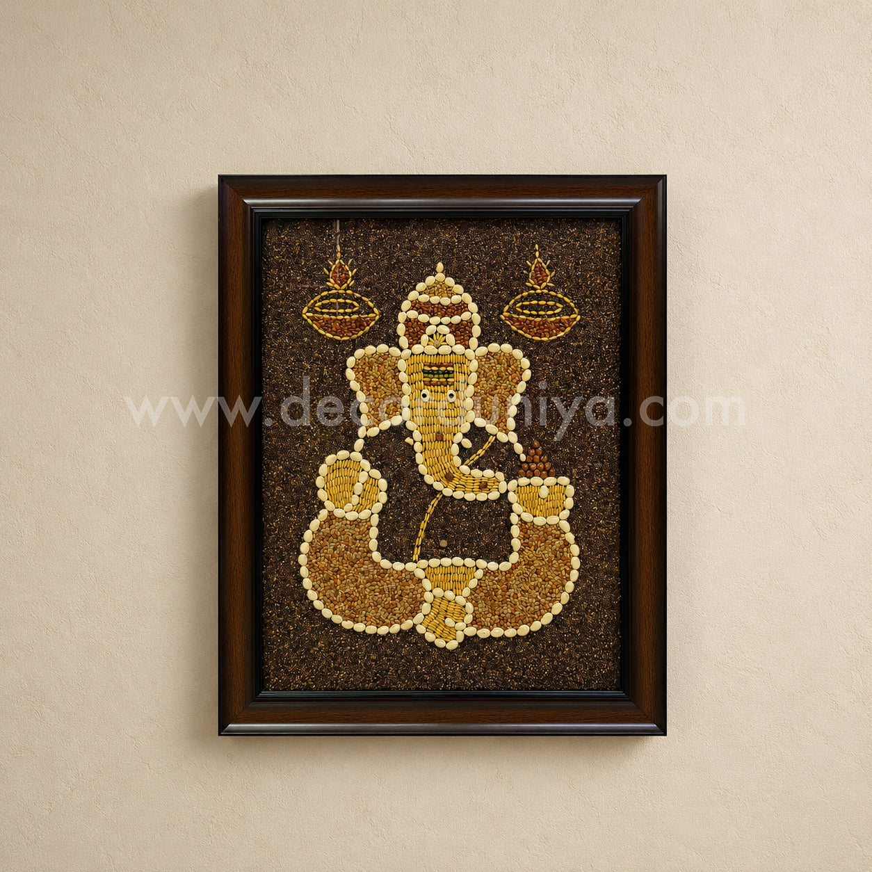 Navadhanya Ganesha Wall Frame | Sacred Nine-Grain Ganesh for Home Décor – NG5