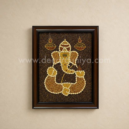 Navadhanya Ganesha Wall Frame | Sacred Nine-Grain Ganesh for Home Décor – NG5