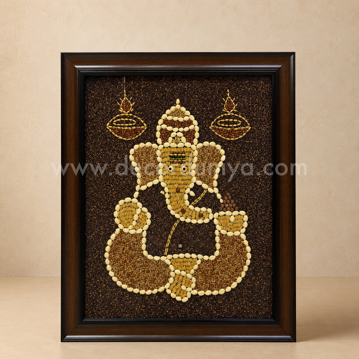 Navadhanya Ganesha Wall Frame | Sacred Nine-Grain Ganesh for Home Décor – NG5