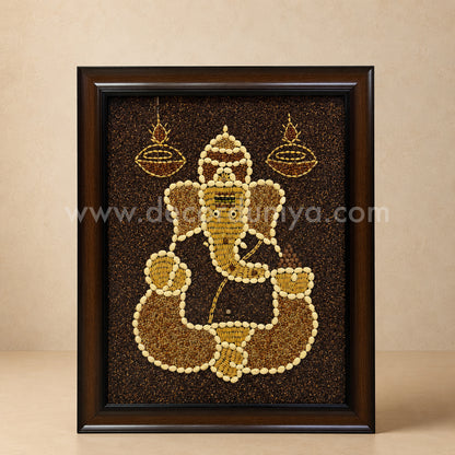 Navadhanya Ganesha Wall Frame | Sacred Nine-Grain Ganesh for Home Décor – NG5