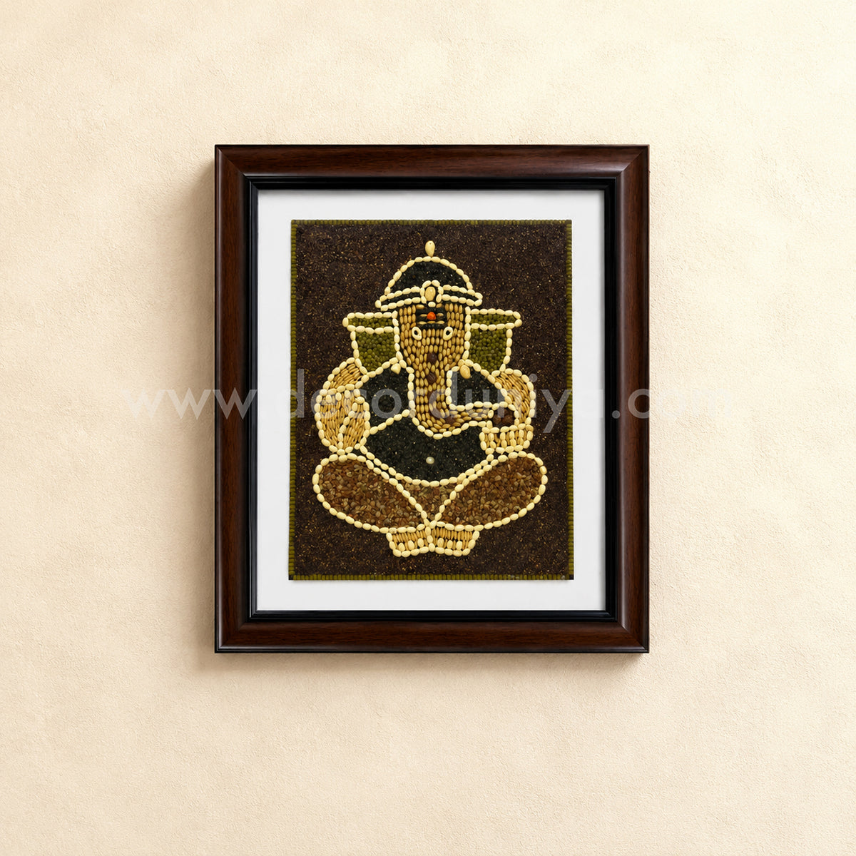 Navadhanya Ganesha Wall Frame | Sacred Nine-Grain Ganesh for Home Décor – NG7