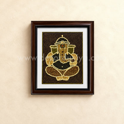 Navadhanya Ganesha Wall Frame | Sacred Nine-Grain Ganesh for Home Décor – NG7