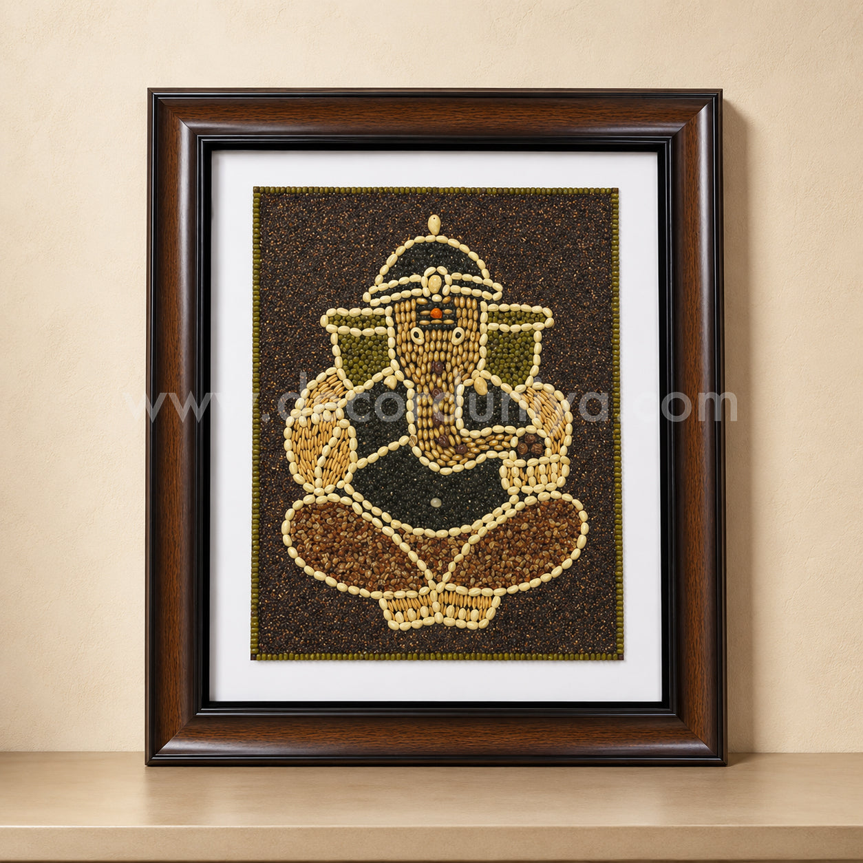 Navadhanya Ganesha Wall Frame | Sacred Nine-Grain Ganesh for Home Décor – NG7