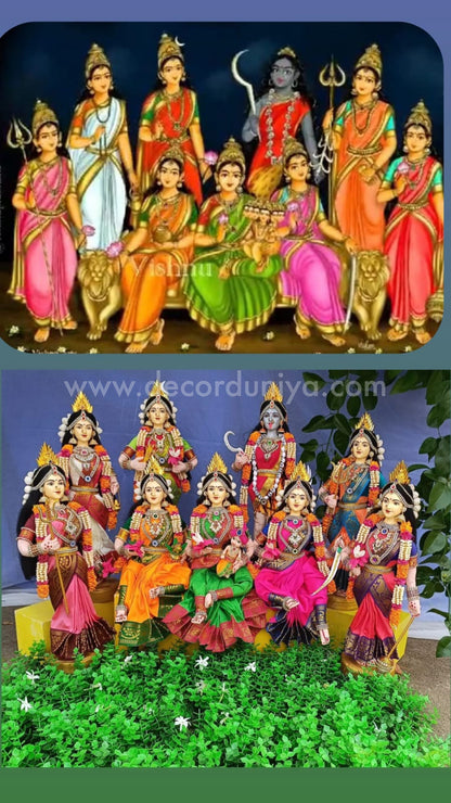 Nava Durga - Set of 9 Dolls - N114