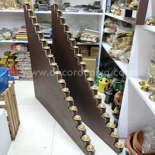 18 Steps Diya Stand Pair - Vilakku Padi - DS09