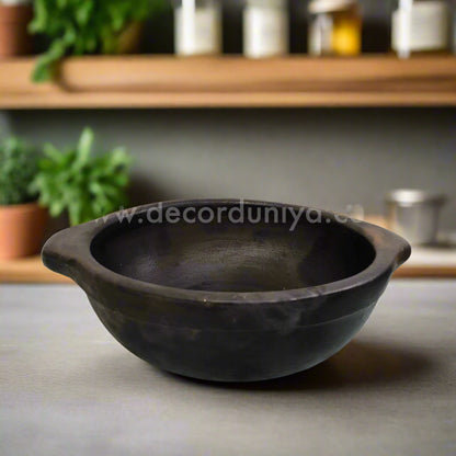 Black Clay Pot | Fine Finish Kadai model- B92