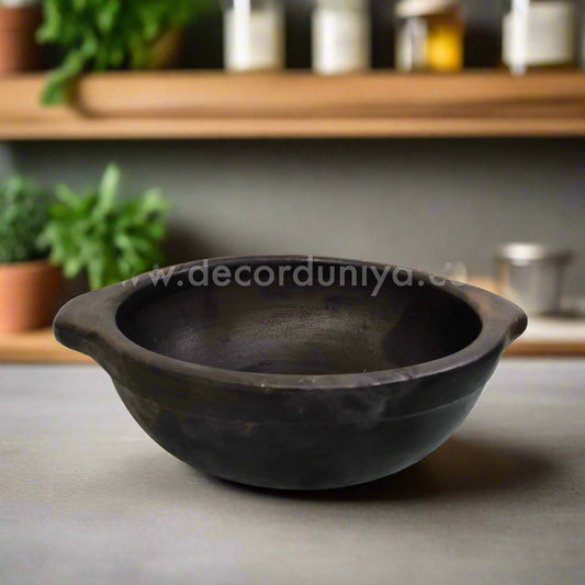 Black Clay Pot | Fine Finish Kadai model- B92