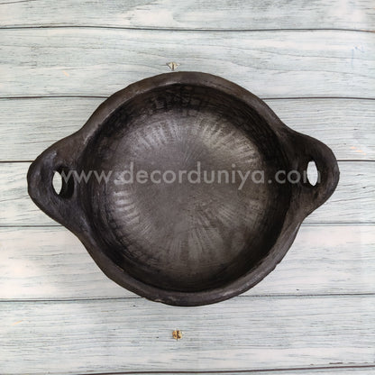 Black Clay Pot | Kadai Model - B71