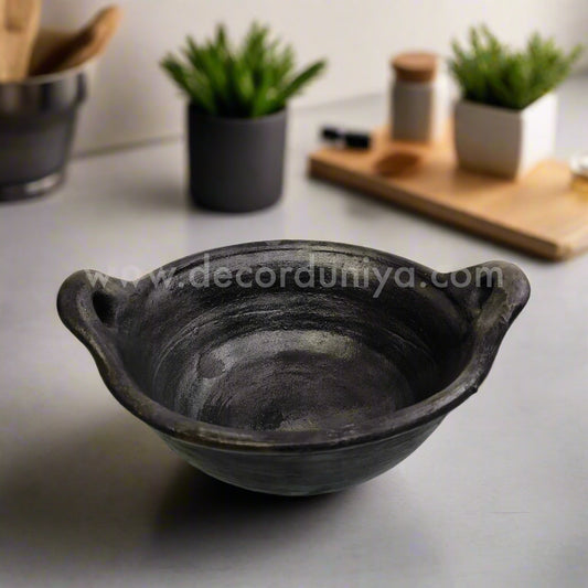Black Clay Pot | Kadai Model - B91